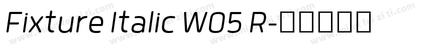 Fixture Italic W05 R字体转换
